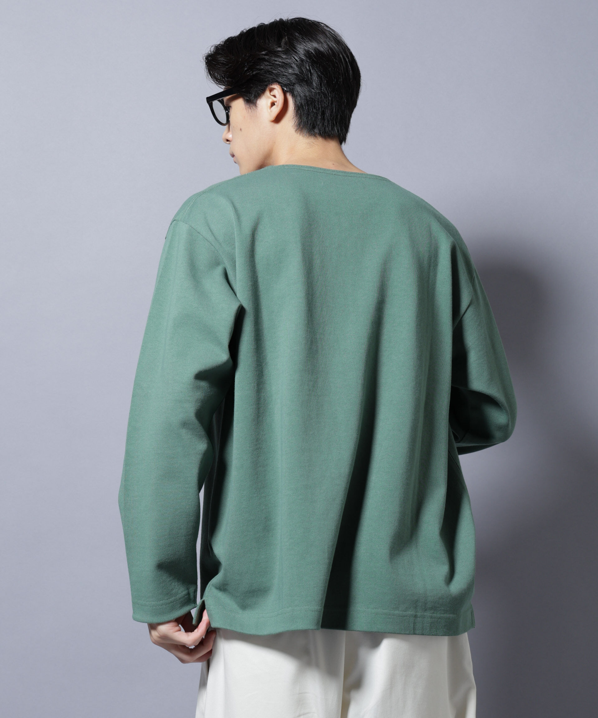 nano･universe「天竺ヘビーコットンボートネックＴシャツ 長袖」|Tシャツ・カットソー|