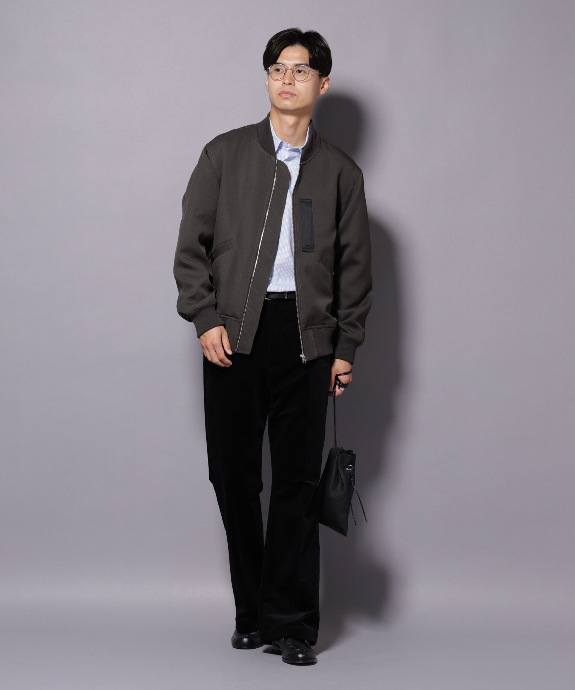 nano･universe「トリプルクロスMA-1」|ブルゾン・スタジャン|