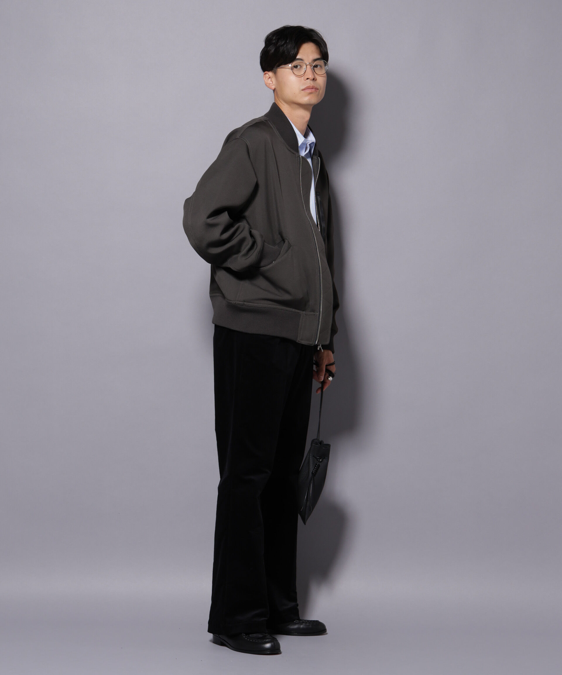 nano･universe「トリプルクロスMA-1」|ブルゾン・スタジャン|