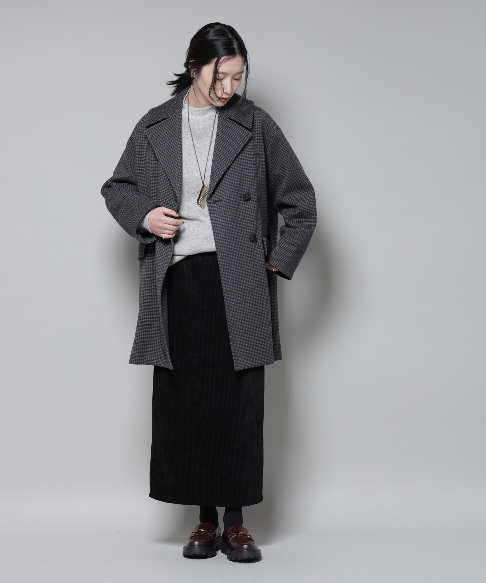 nano･universe「オーバーサイズポケットチェックコート」|その他|