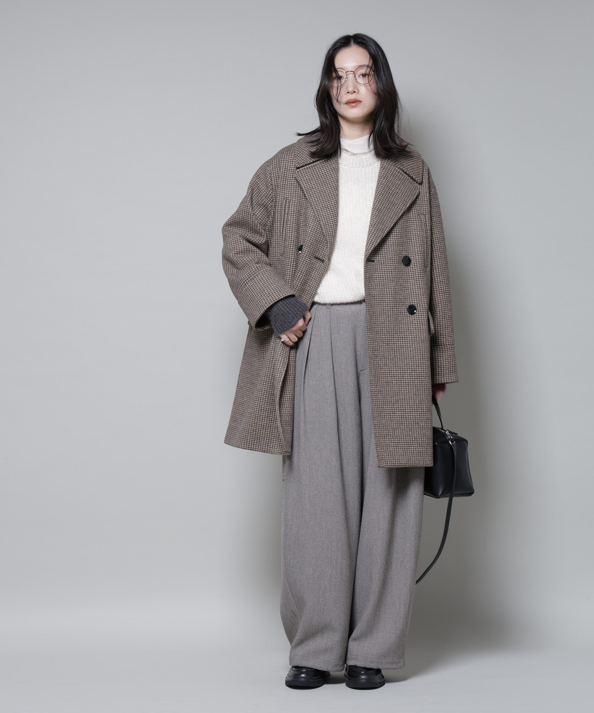 nano･universe「オーバーサイズポケットチェックコート」|その他|