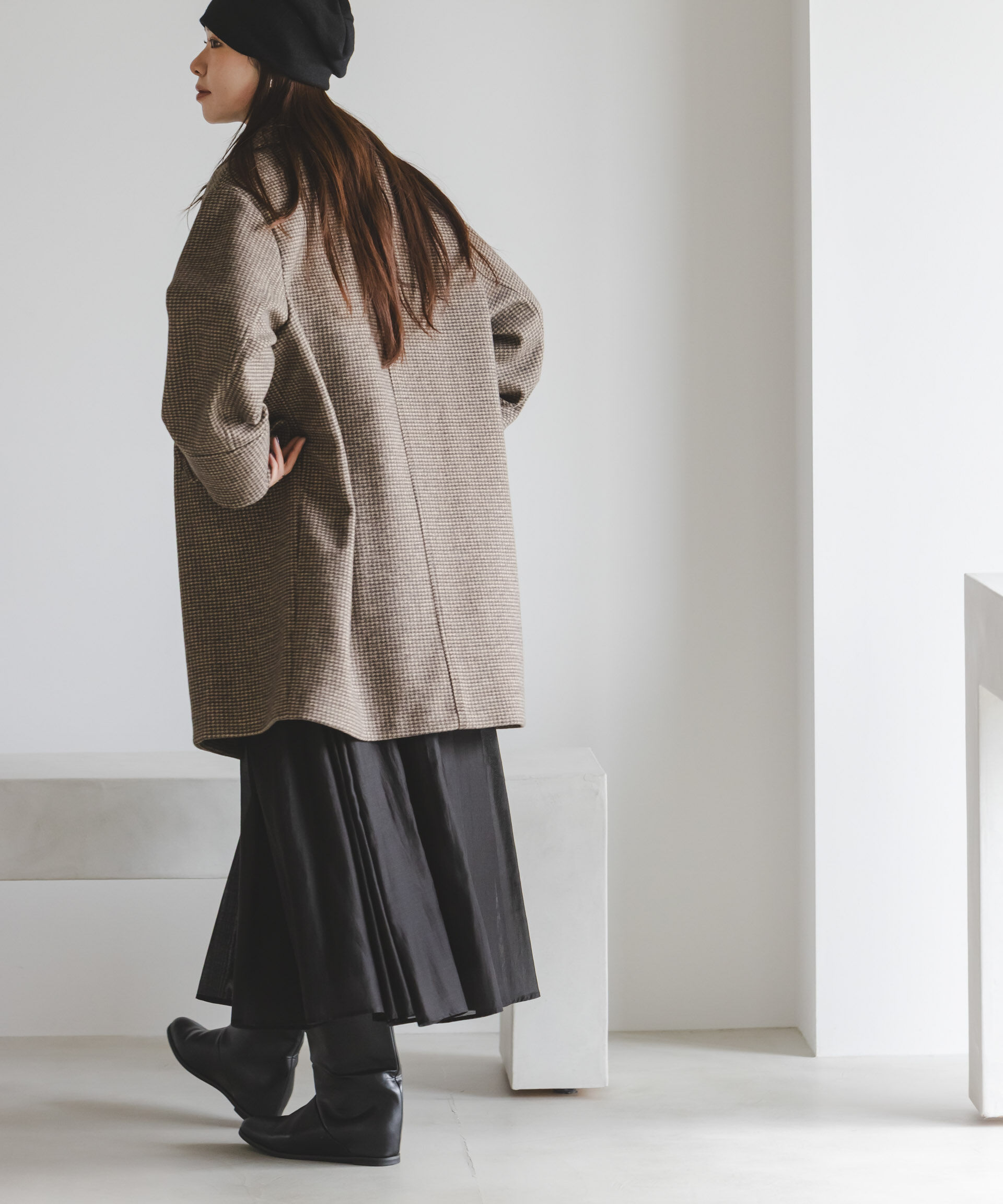 nano･universe「オーバーサイズポケットチェックコート」|その他|