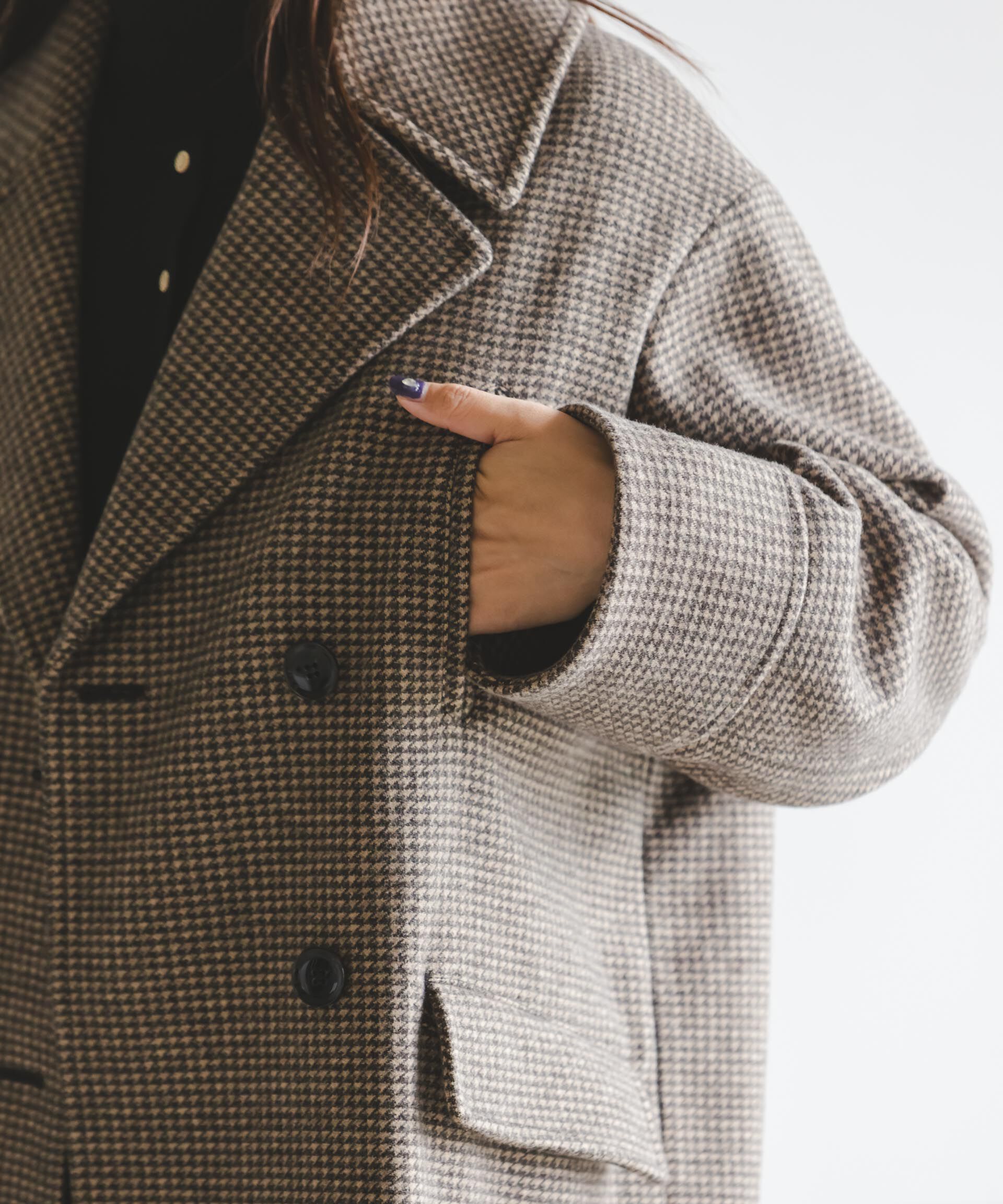 nano･universe「オーバーサイズポケットチェックコート」|その他|