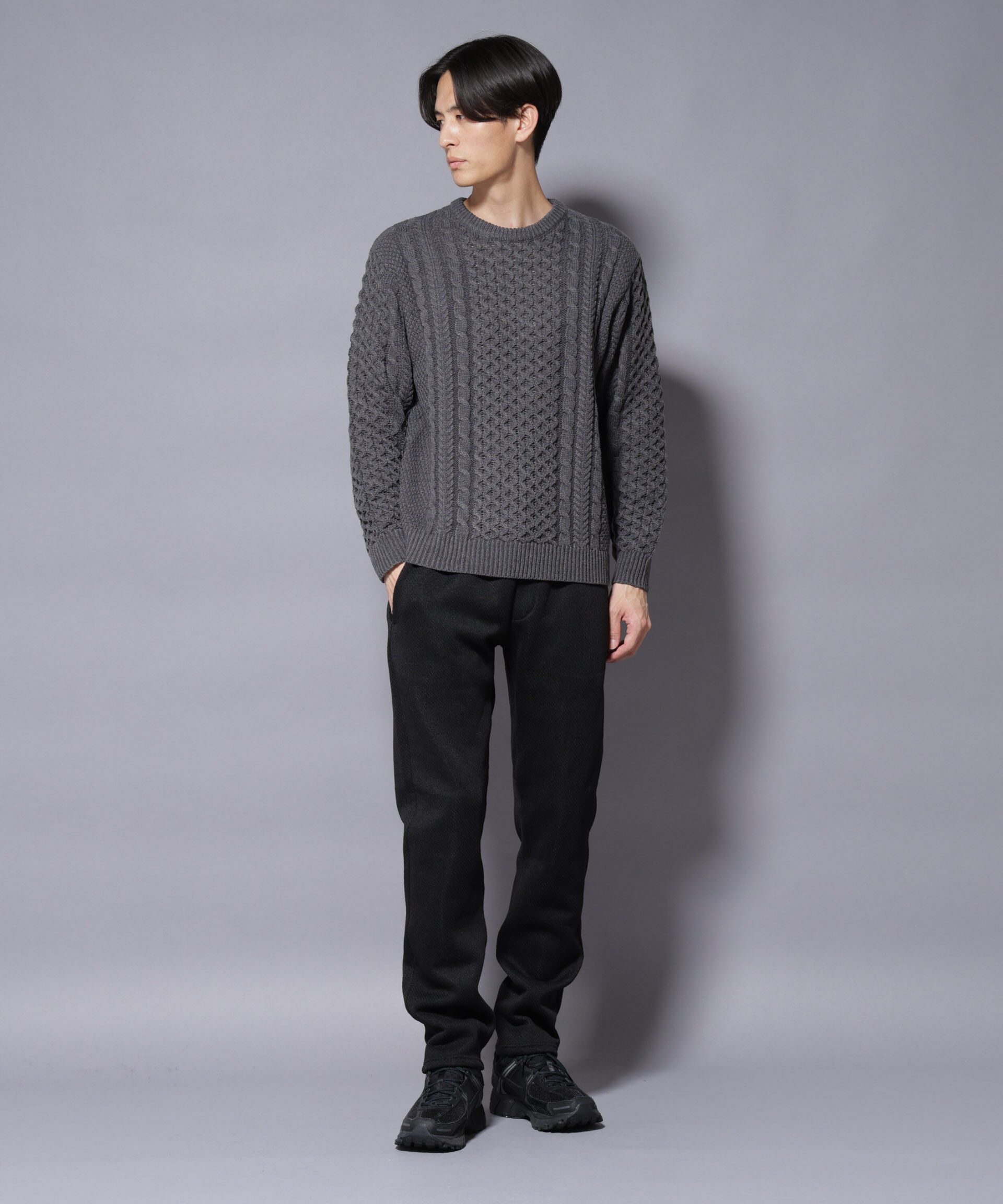 nano･universe「ニットフリースイージーパンツ(セットアップ可)」|チノ|