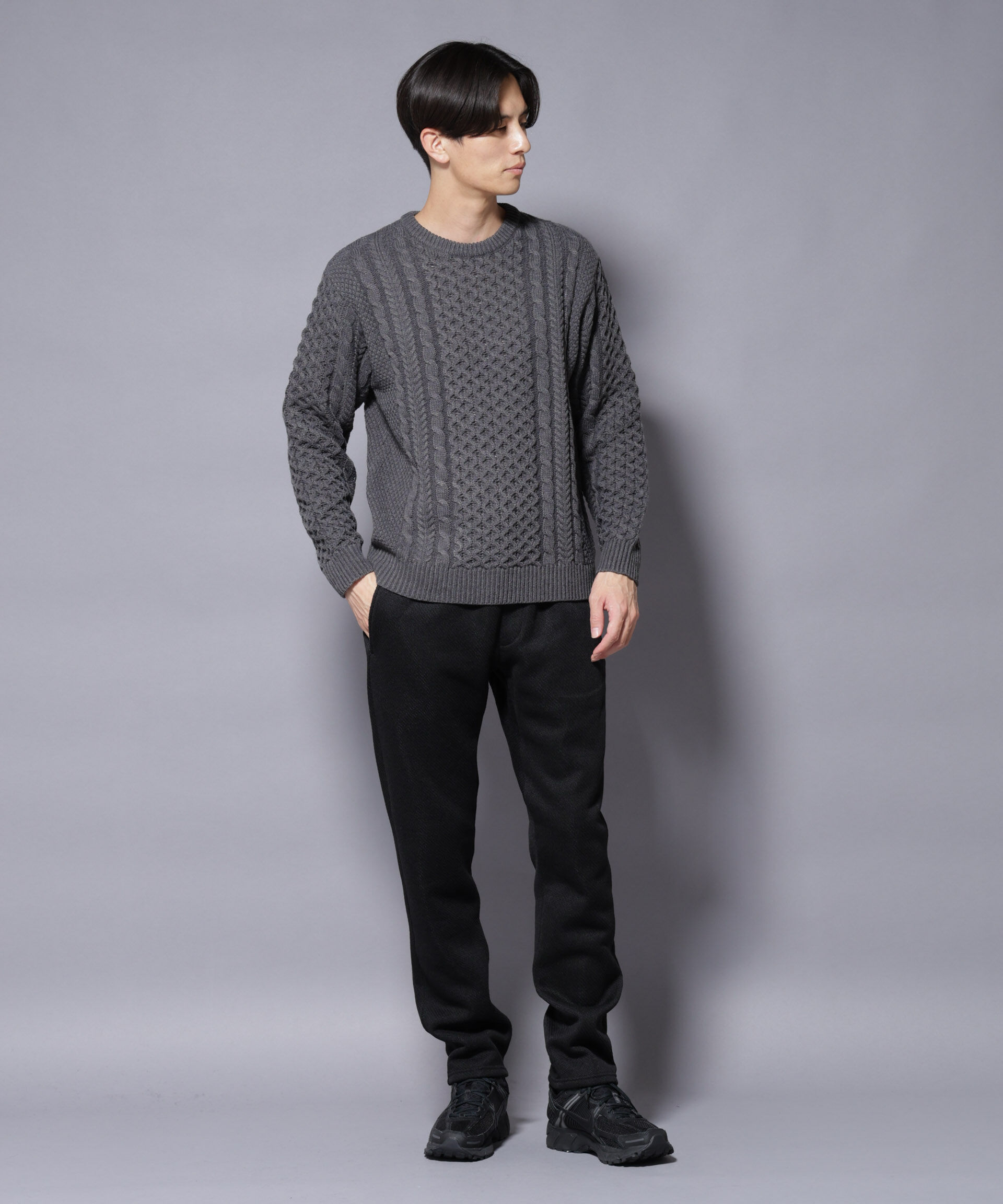 nano･universe「ニットフリースイージーパンツ(セットアップ可)」|チノ|