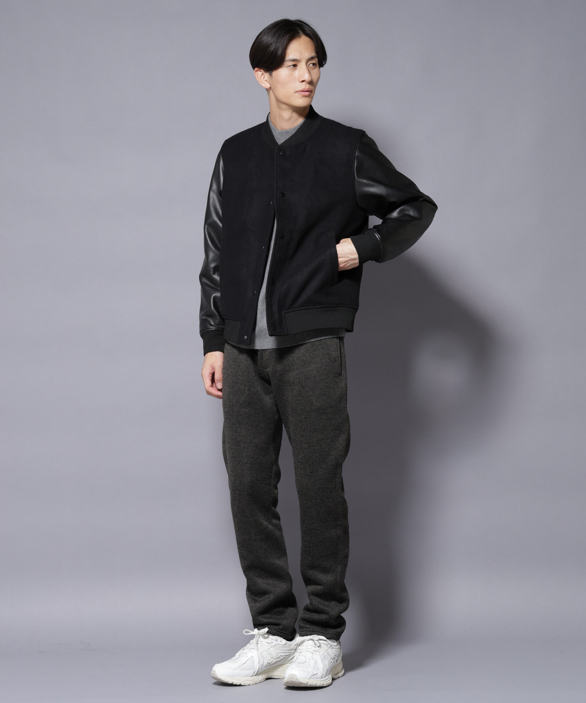 nano･universe「ニットフリースイージーパンツ(セットアップ可)」|チノ|