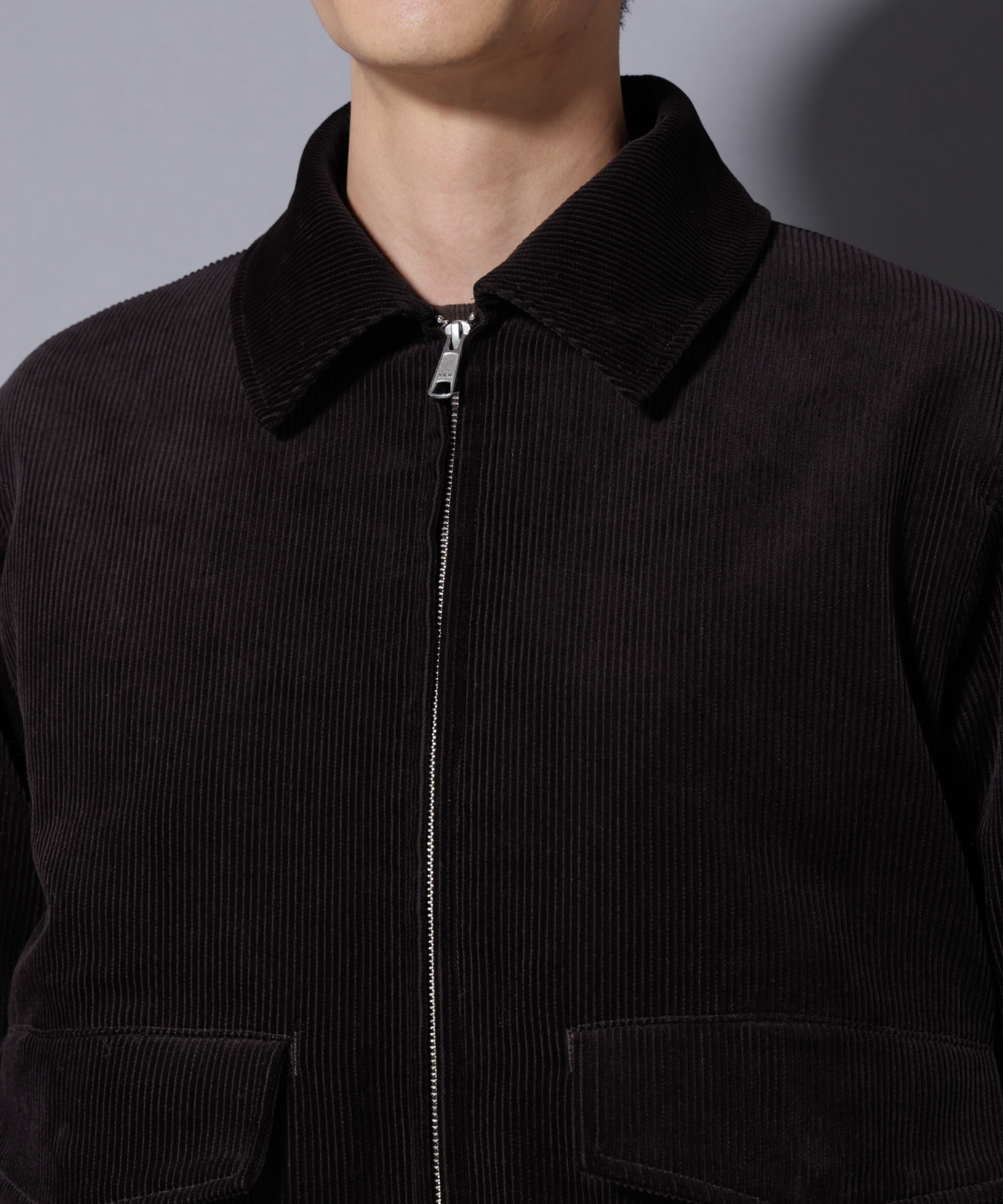 nano･universe「アタッチドカラー コットンコーデュロイブルゾン」|ブルゾン・スタジャン|