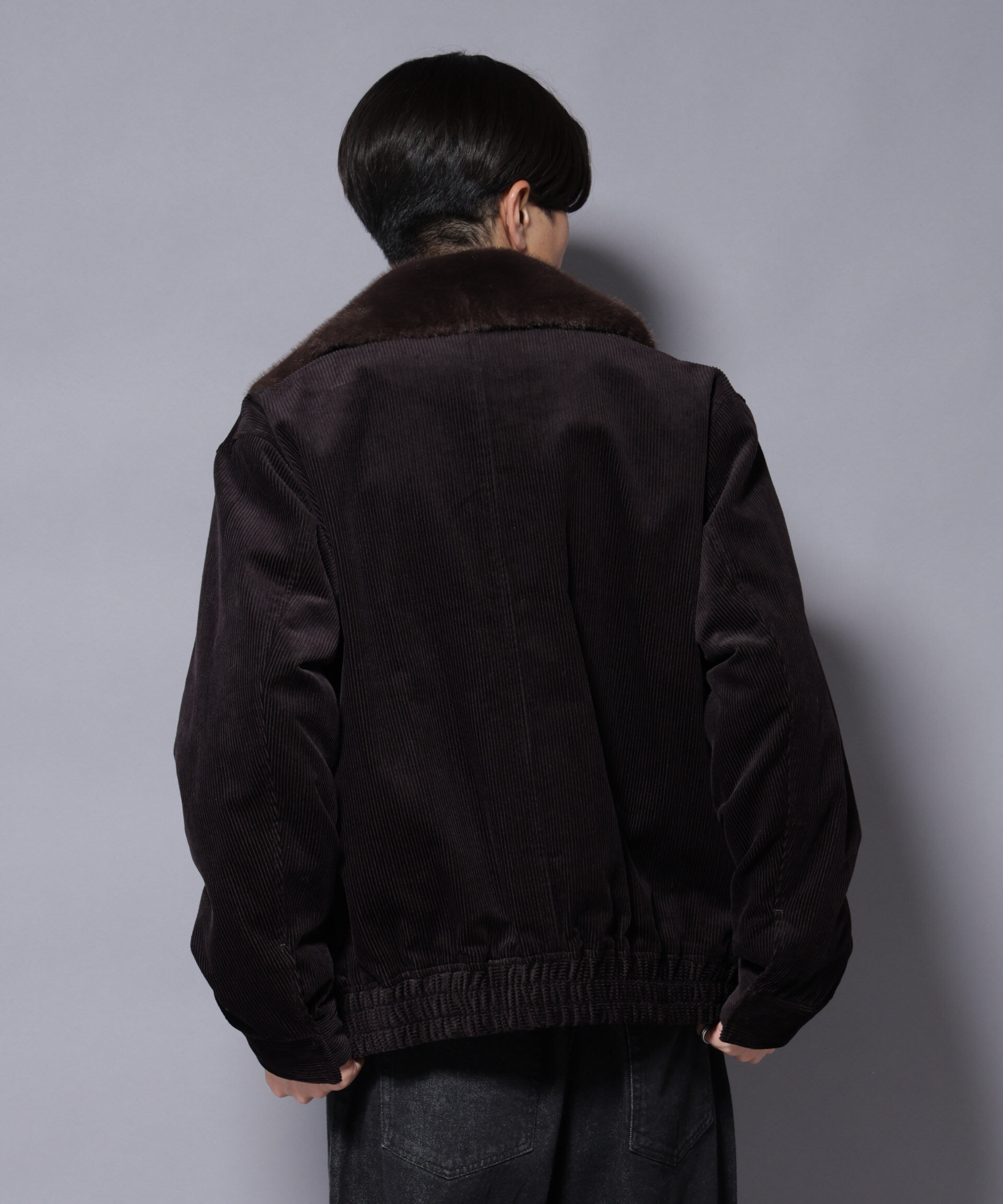 nano･universe「アタッチドカラー コットンコーデュロイブルゾン」|ブルゾン・スタジャン|