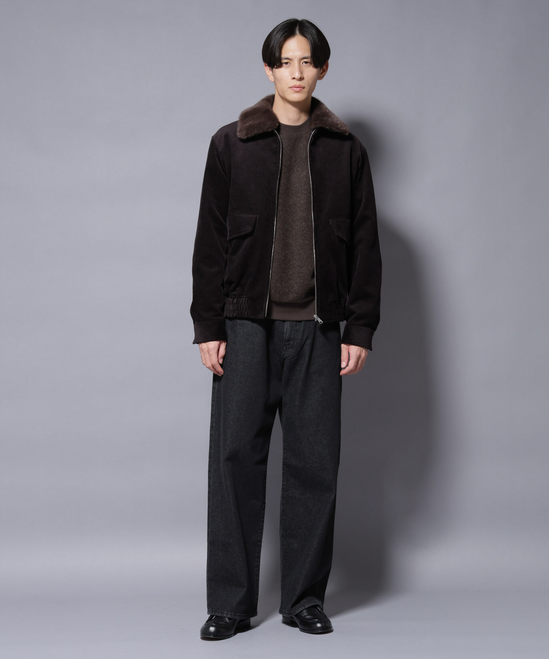 nano･universe「アタッチドカラー コットンコーデュロイブルゾン」|ブルゾン・スタジャン|