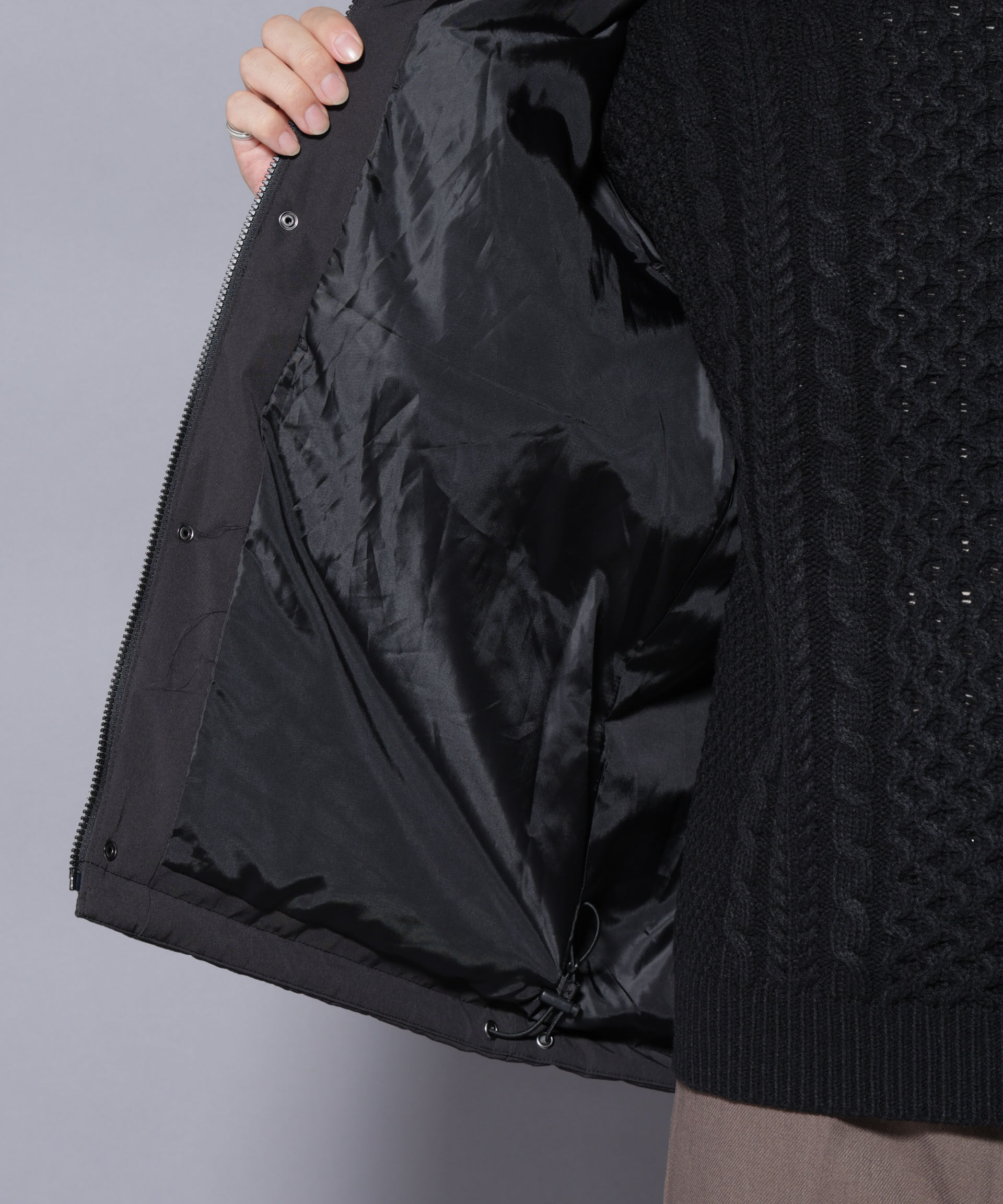 nano･universe「ミリタリー中綿ブルゾン」|ブルゾン・スタジャン|