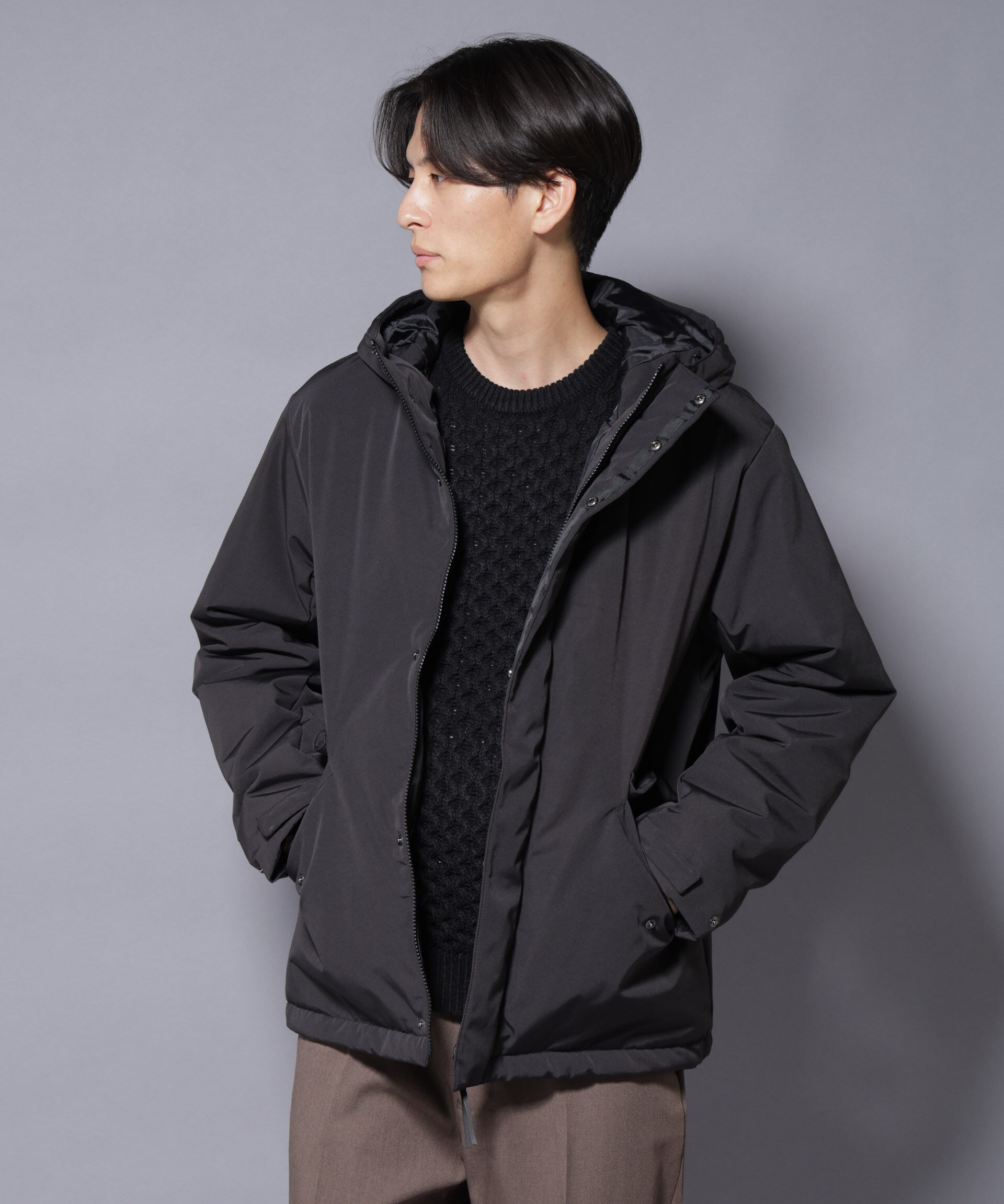 nano･universe「ミリタリー中綿ブルゾン」|ブルゾン・スタジャン|