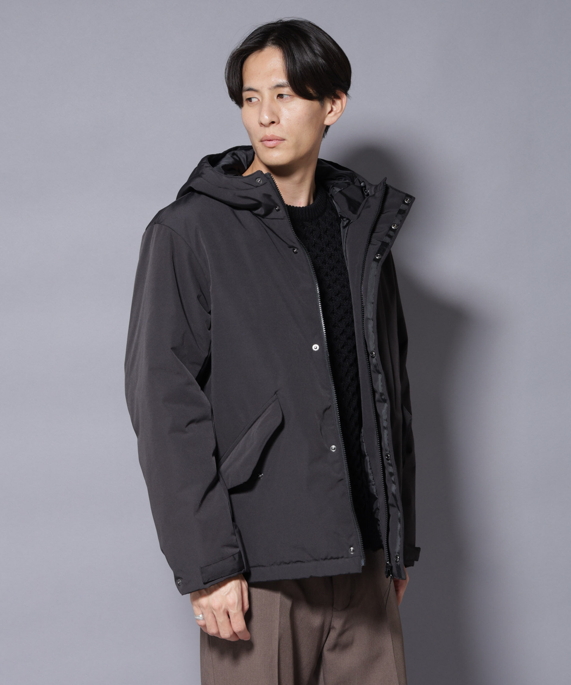 nano･universe「ミリタリー中綿ブルゾン」|ブルゾン・スタジャン|