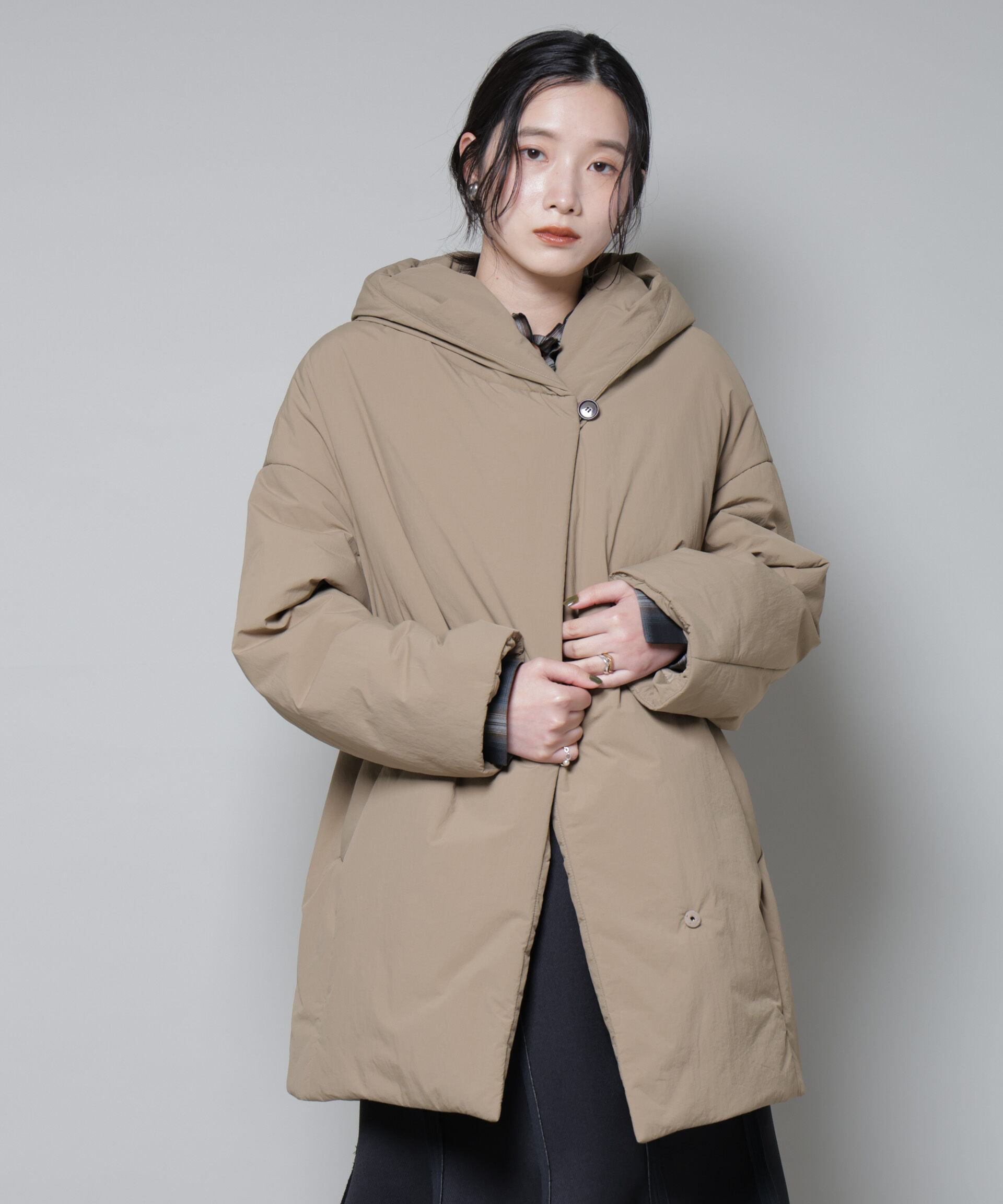 nano･universe「ETHERMALOFT(R)AEROGEL 中綿フードコクーンコート」|その他|