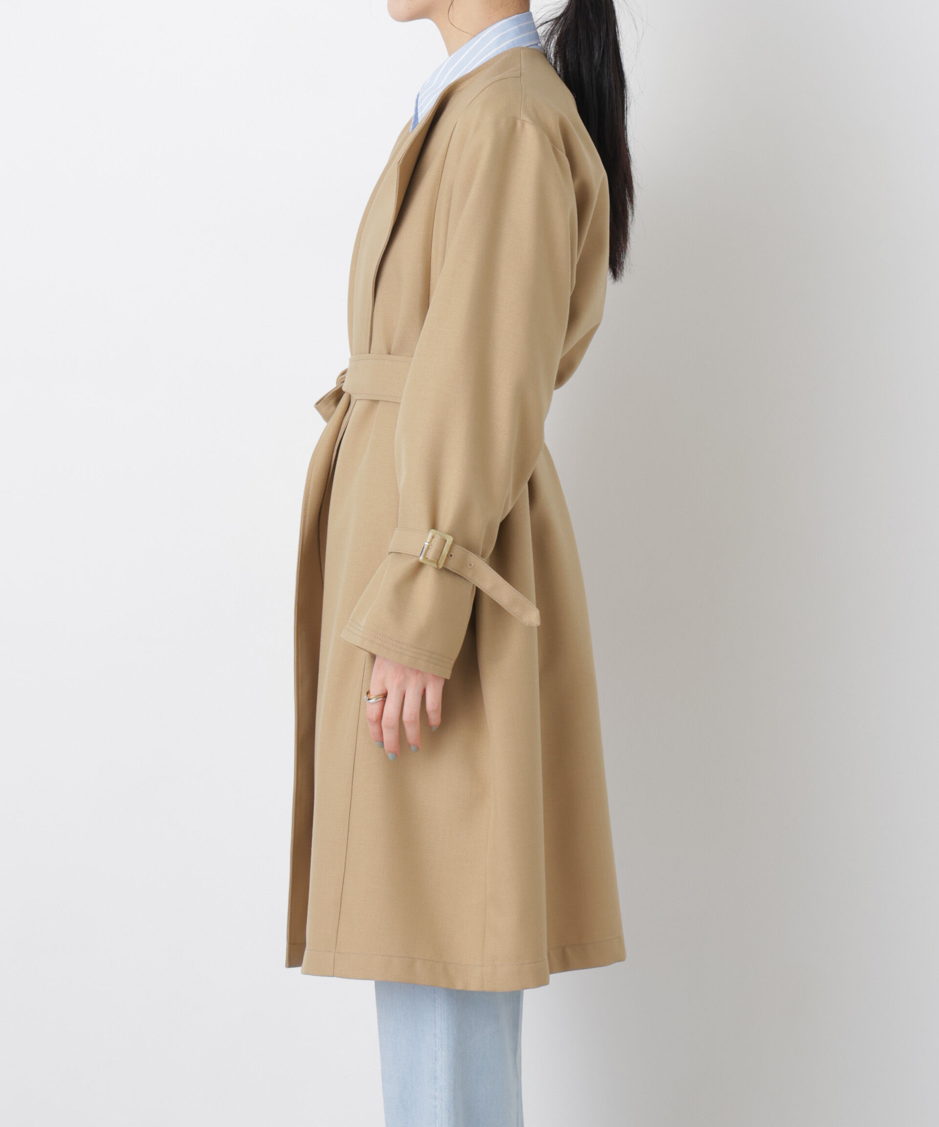 nano･universe「シャンブレーツイルラップコート」|その他|