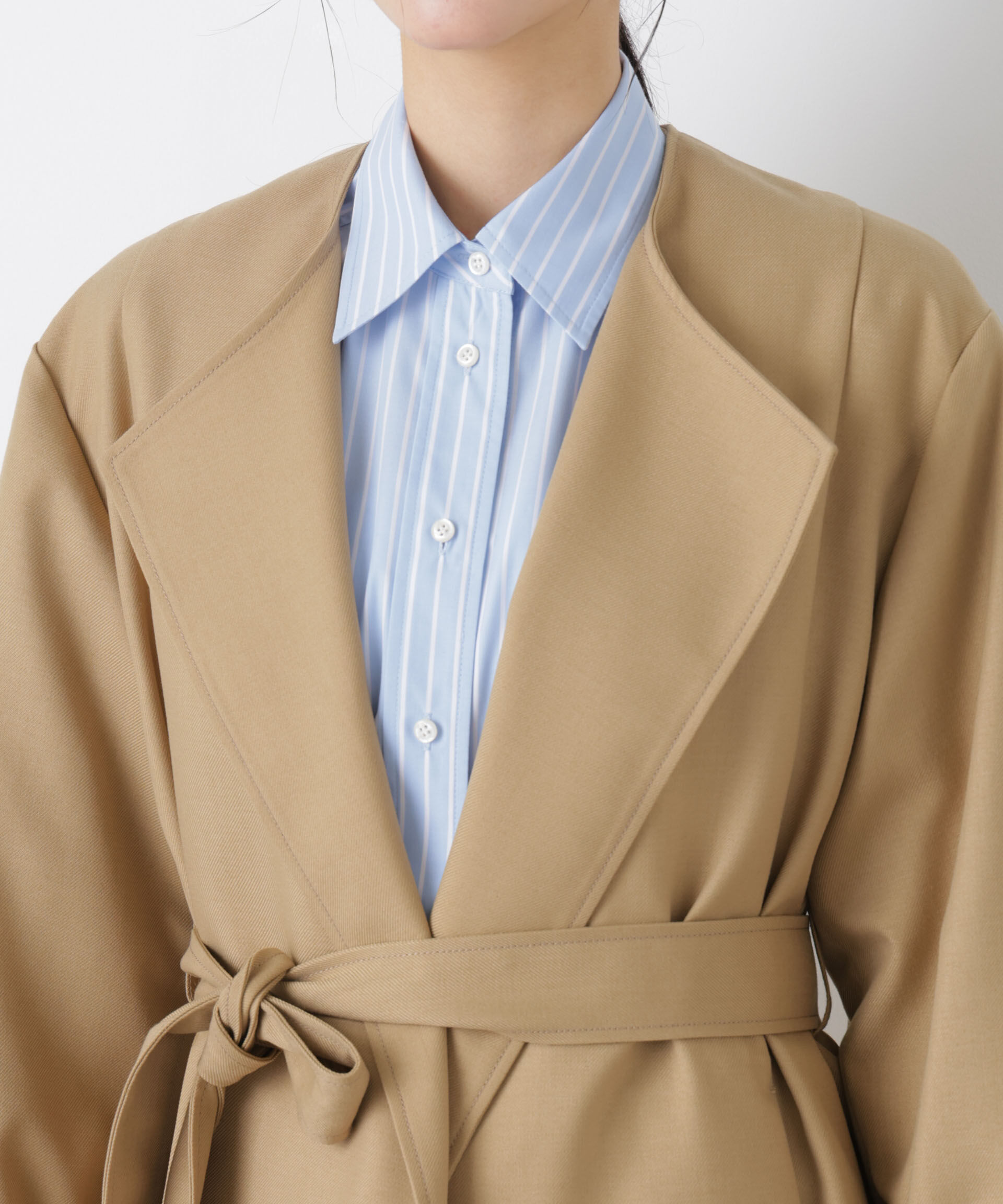 nano･universe「シャンブレーツイルラップコート」|その他|