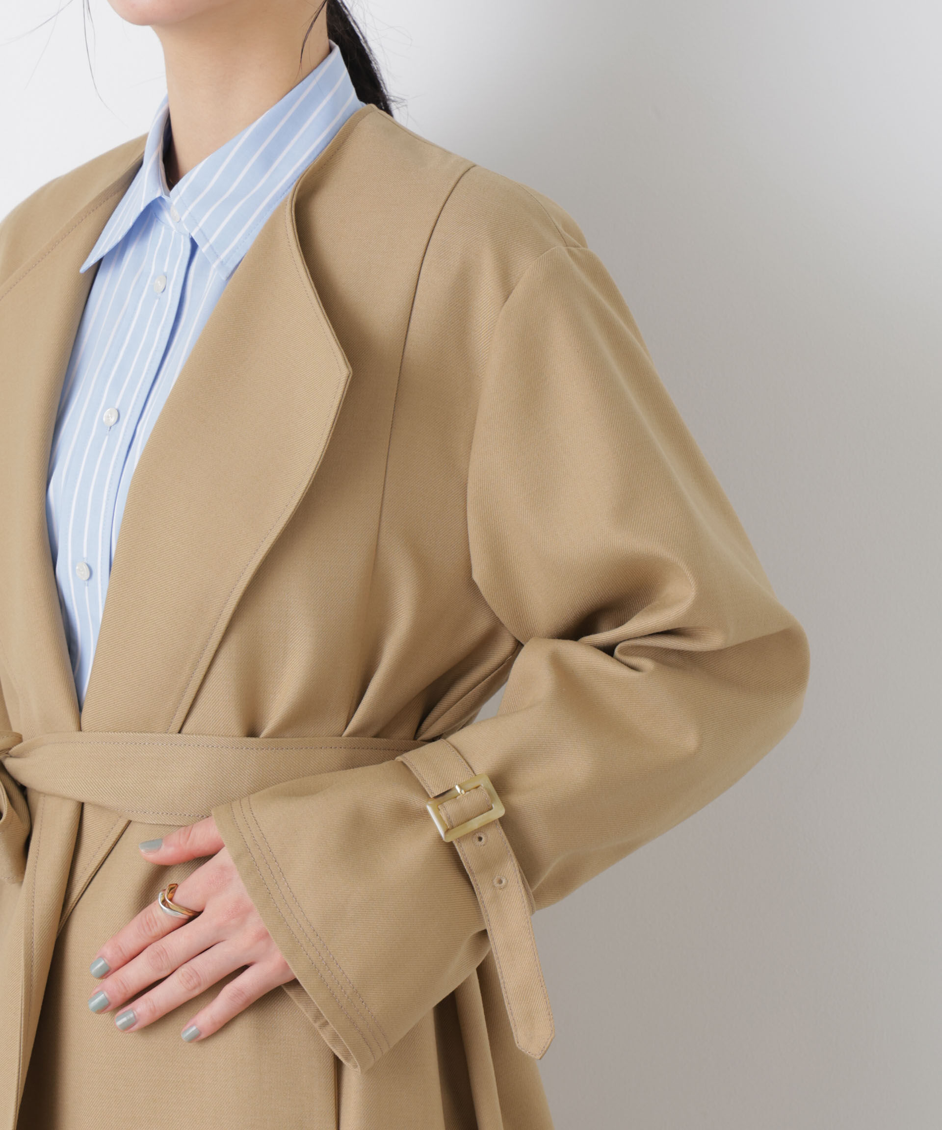 nano･universe「シャンブレーツイルラップコート」|その他|