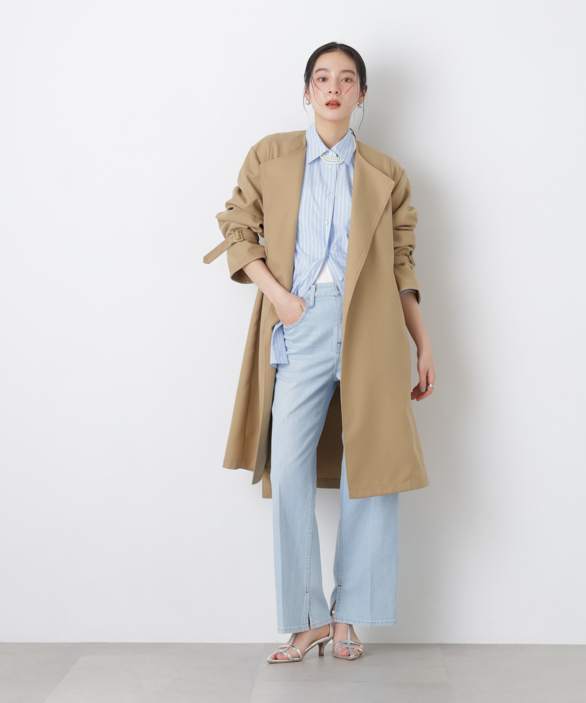 nano･universe「シャンブレーツイルラップコート」|その他|