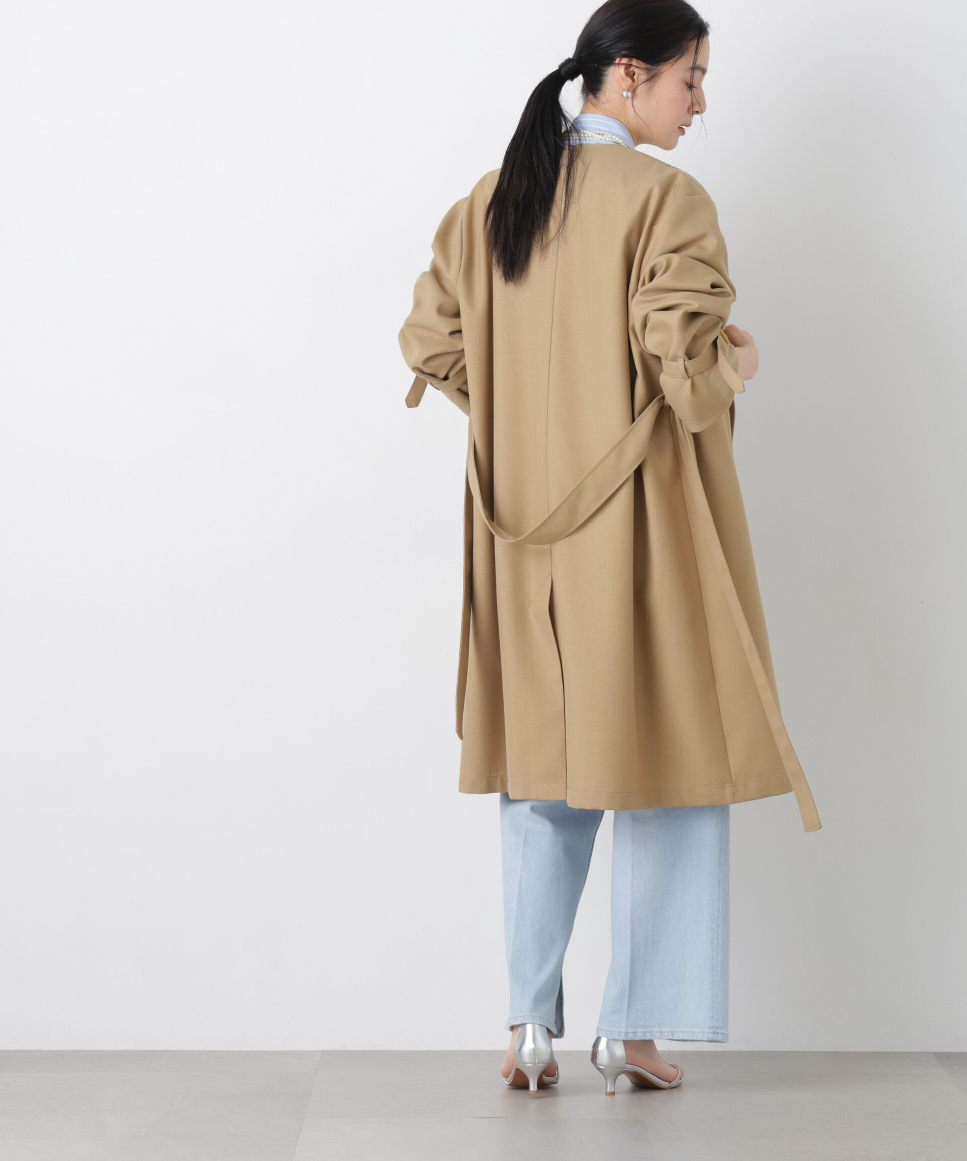 nano･universe「シャンブレーツイルラップコート」|その他|