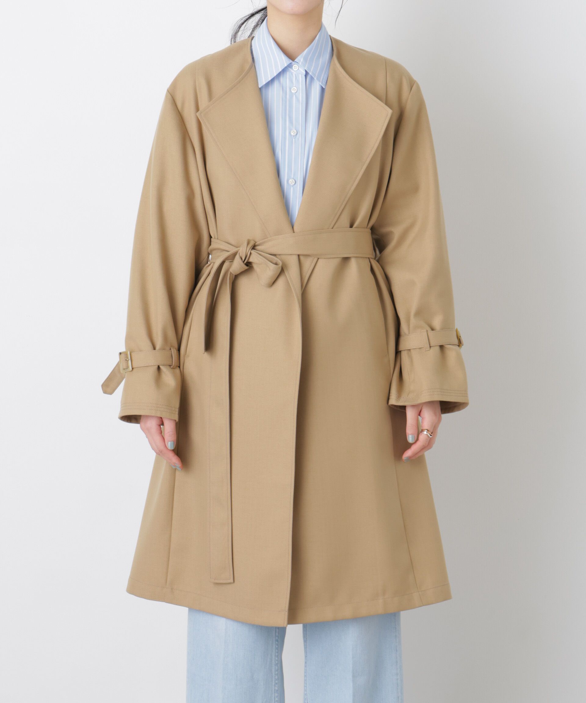 nano･universe「シャンブレーツイルラップコート」|その他|