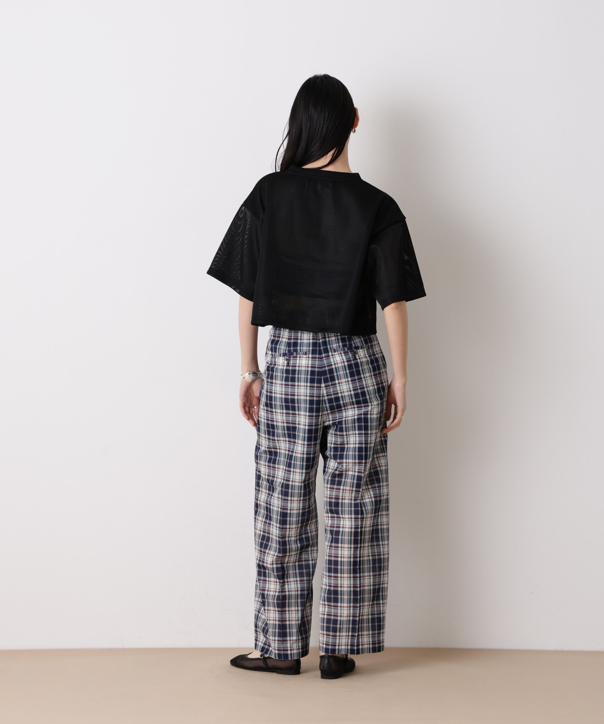 nano･universe「「STEVELOUR」オーガンチェックタックパンツ(セットアップ可)」|チノ|