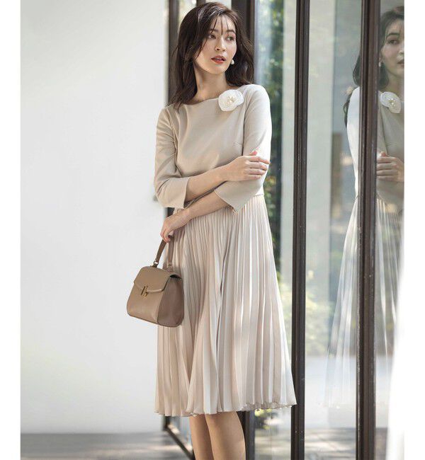 組曲「【VERY3月号掲載・KUMIKYOKU NAVY・WEB限定】ジャージーコンビプリーツ ワンピース」|ワンピース|