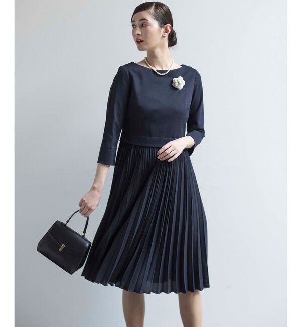 組曲「【VERY3月号掲載・KUMIKYOKU NAVY・WEB限定】ジャージーコンビプリーツ ワンピース」|ワンピース|