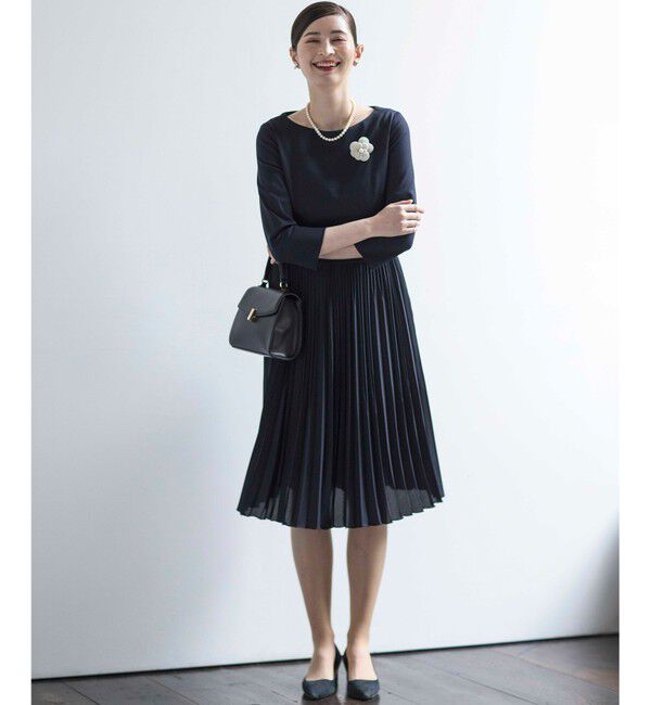 組曲「【VERY3月号掲載・KUMIKYOKU NAVY・WEB限定】ジャージーコンビプリーツ ワンピース」|ワンピース|