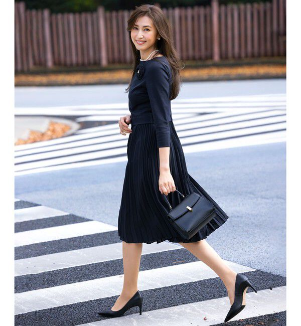 組曲「【VERY3月号掲載・KUMIKYOKU NAVY・WEB限定】ジャージーコンビプリーツ ワンピース」|ワンピース|