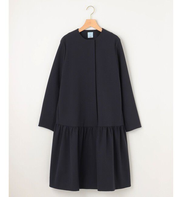 組曲「【KUMIKYOKU NAVY】ダブルクロスストレッチ ノーカラーコート」|ノーカラージャケット|