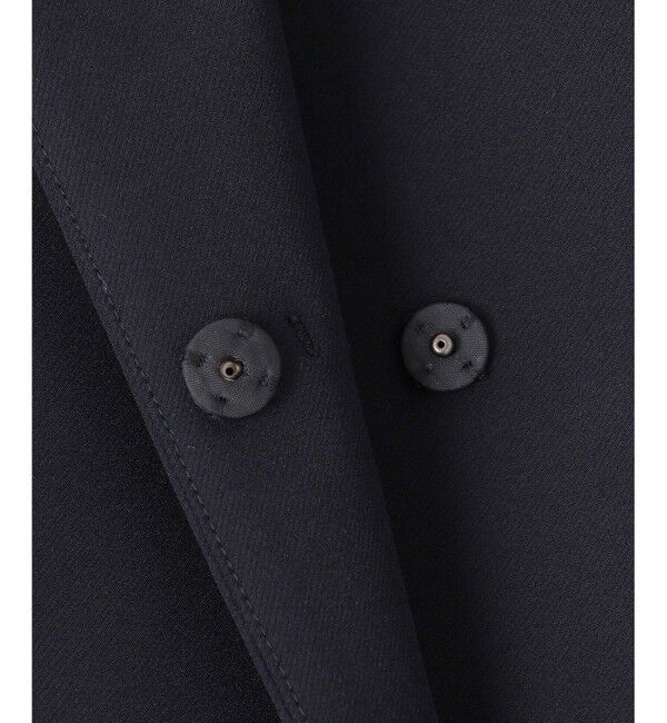 組曲「【KUMIKYOKU NAVY】ダブルクロスストレッチ ノーカラーコート」|ノーカラージャケット|