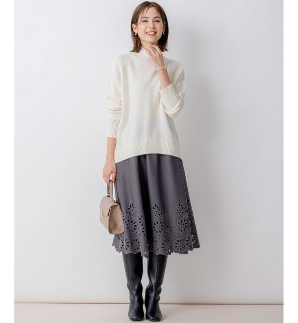 組曲「【8色展開・WEB限定】ウールカシミヤミックス ハイネック ニット」|ニット・セーター|