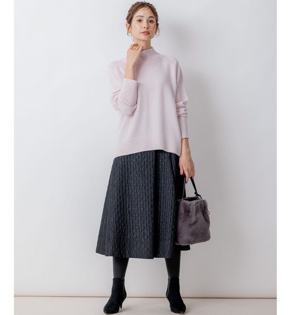 組曲「【8色展開・WEB限定】ウールカシミヤミックス ハイネック ニット」|ニット・セーター|