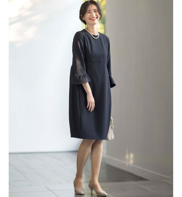 組曲「【KUMIKYOKU NAVY】コンフォータブルドレープフリル ワンピース」|ワンピース|