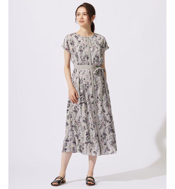 自由区「【ご好評につき追加生産・新色追加】ハーバルフロープリント ワンピース」|ドレス|