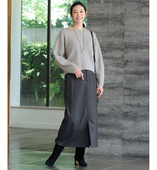 自由区「【洗える】ウールカシミヤブレンドプルオーバー ニット」|ニット・セーター|