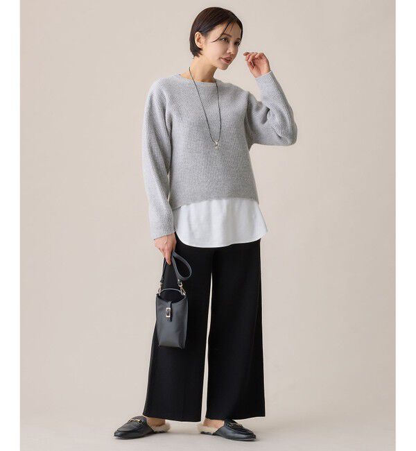 自由区「【洗える】ウールカシミヤブレンドプルオーバー ニット」|ニット・セーター|