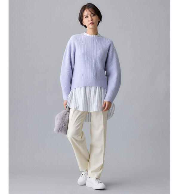 自由区「【洗える】ウールカシミヤブレンドプルオーバー ニット」|ニット・セーター|