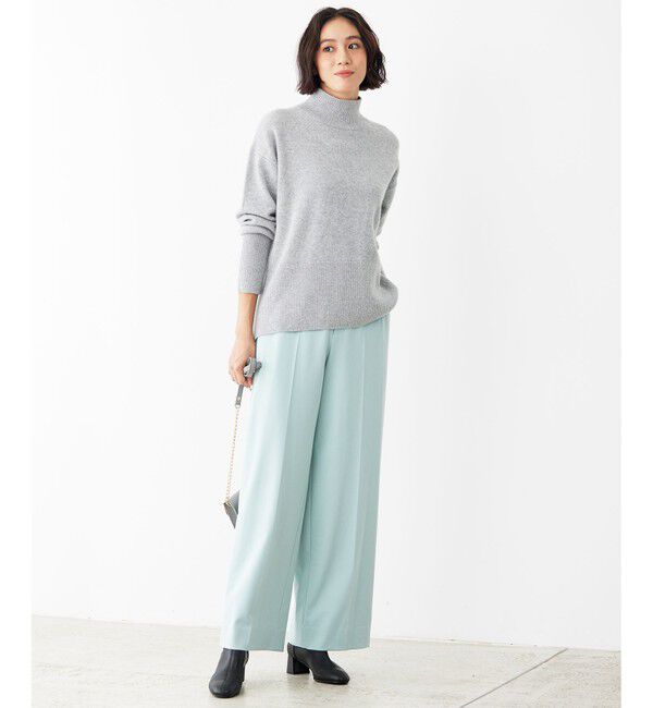 自由区「【撥水加工・洗える】TRギャバ裏起毛ワイド パンツ」|その他|