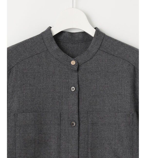 自由区「ウールジョーゼットシャツ ワンピース」|ワンピース|