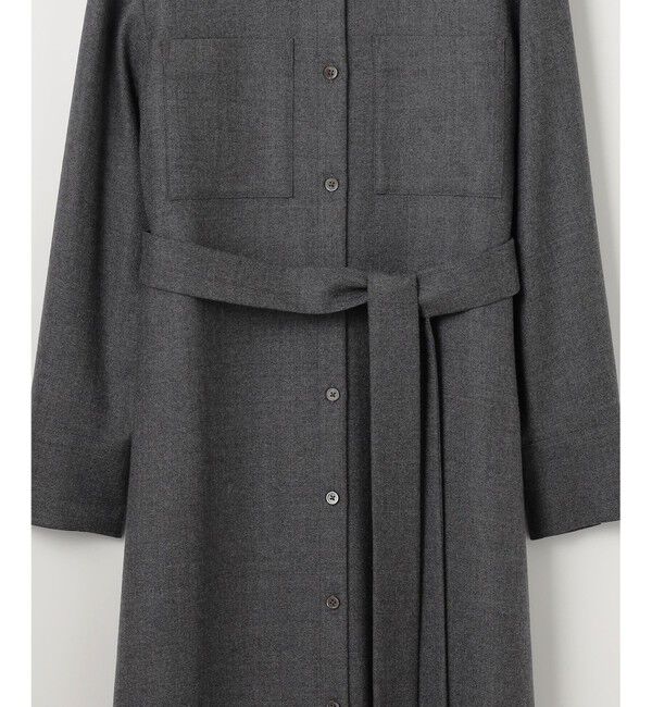 自由区「ウールジョーゼットシャツ ワンピース」|ワンピース|