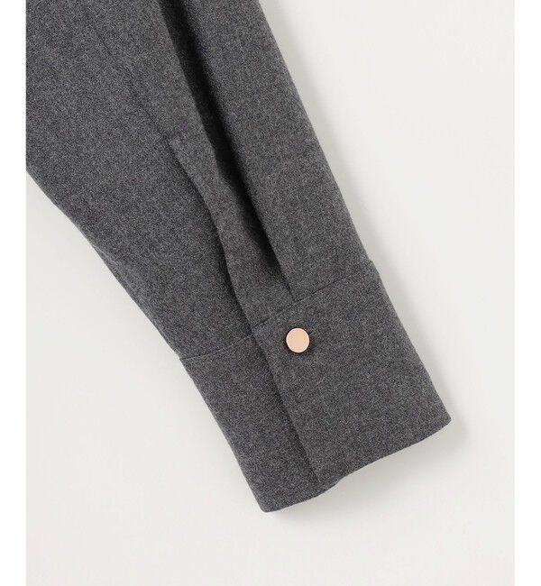 自由区「ウールジョーゼットシャツ ワンピース」|ワンピース|