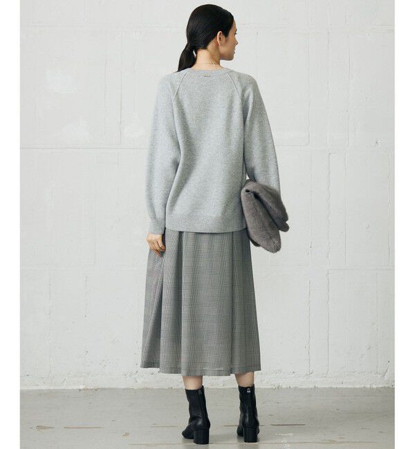 自由区「【カタログ掲載】ウールカシミヤブレンドスパンコールラグランスリーブ ニット」|ニット・セーター|