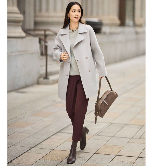 自由区「【カタログ掲載】ウールカシミヤブレンドスパンコールラグランスリーブ ニット」|ニット・セーター|