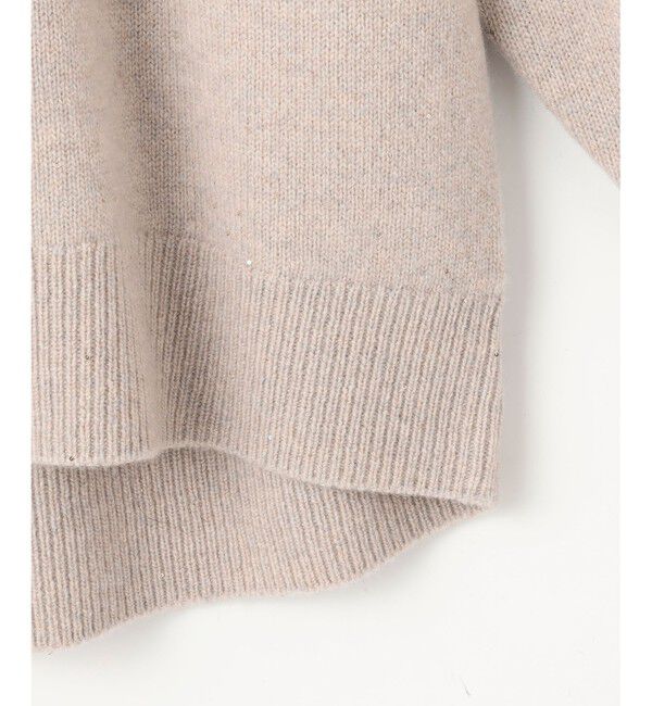 自由区「【カタログ掲載】ウールカシミヤブレンドスパンコールラグランスリーブ ニット」|ニット・セーター|