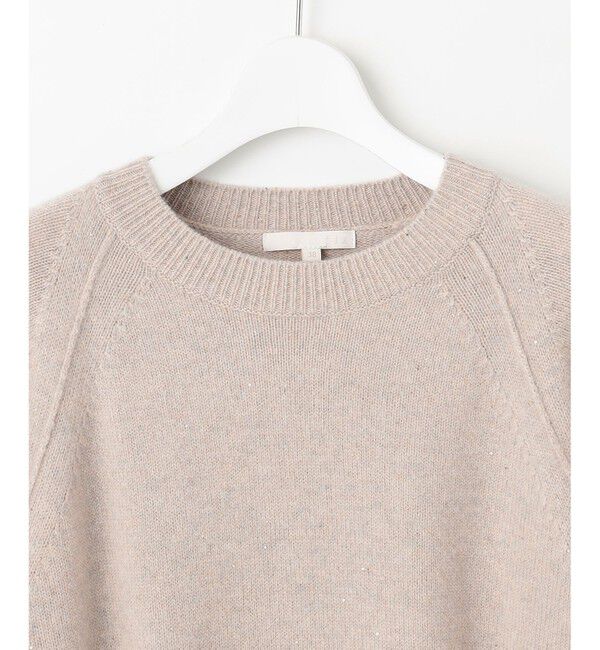 自由区「【カタログ掲載】ウールカシミヤブレンドスパンコールラグランスリーブ ニット」|ニット・セーター|