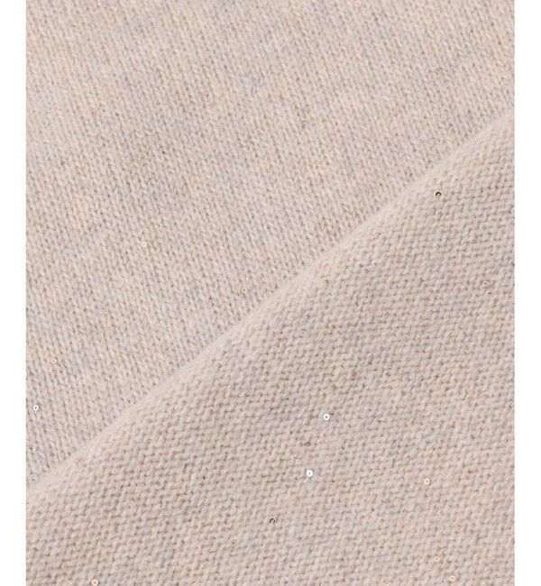 自由区「【カタログ掲載】ウールカシミヤブレンドスパンコールラグランスリーブ ニット」|ニット・セーター|