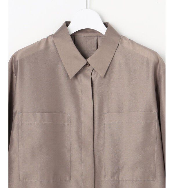 自由区「【カタログ掲載・羽織りとしても】シャイニーオーガンジーシアー シャツ」|シャツ・ブラウス|