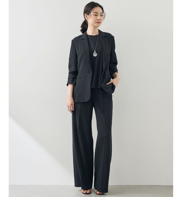 自由区「【セットアップ対応】テクスチャードスーツ ブラウス」|シャツ・ブラウス|