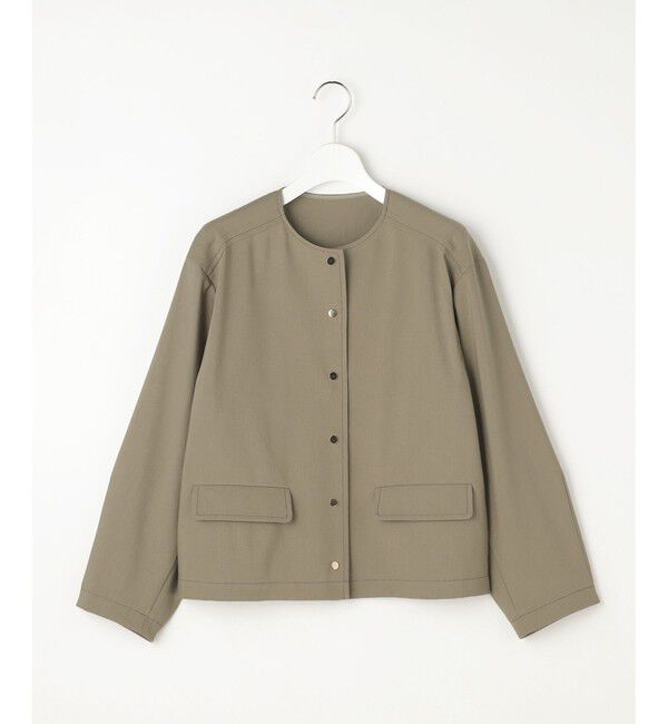 自由区「【カタログ掲載・セットアップ対応】リネンストレッチノーカラー ジャケット」|ノーカラージャケット|