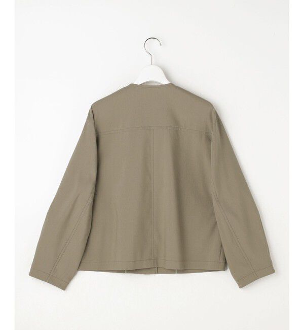 自由区「【カタログ掲載・セットアップ対応】リネンストレッチノーカラー ジャケット」|ノーカラージャケット|
